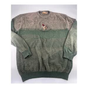 Shenandoah Sweater Men 2XL Tall Brown Green Cabincore Grandpacore Golfer 90s Vtg